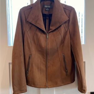 Kenneth Cole Reaction Tan Leather Jacket